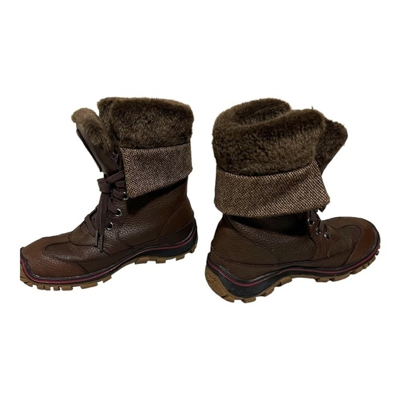 Pajar Canada Leather Alice Shearling-Lined Fold Over Winter Snow Boots 7.5 - Picture 4 of 12